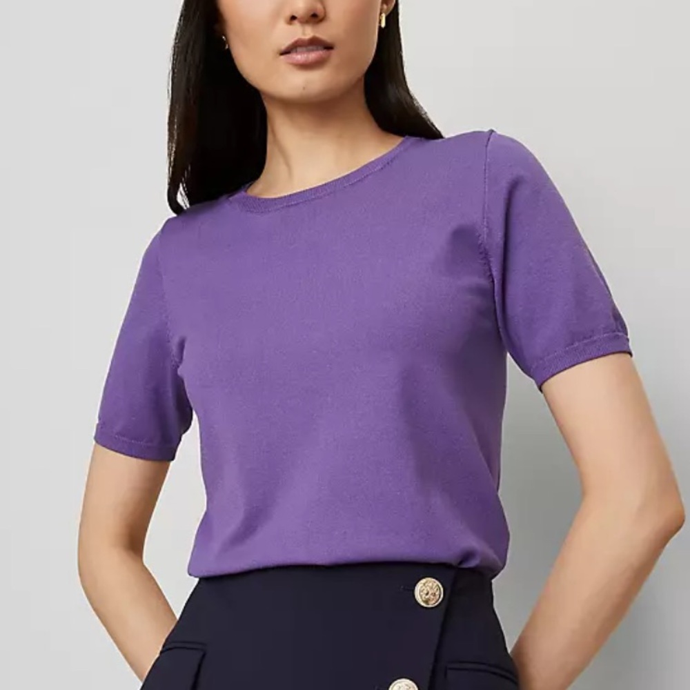 Ann Taylor Purple Sweater Tee